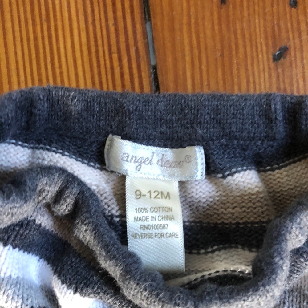 Angel Dear striped boys sweater pants 9-12m